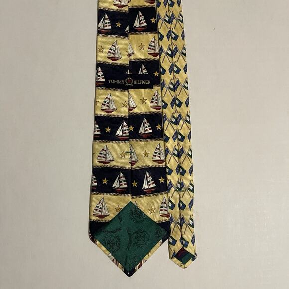 Tommy Hilfiger Men’s Tie Sail Boats Nautical - Picture 4 of 6